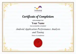 Android Application Performance Analysis and Tuning certificate Training by Timmins Training Consulting, Providing tech trainin globally.